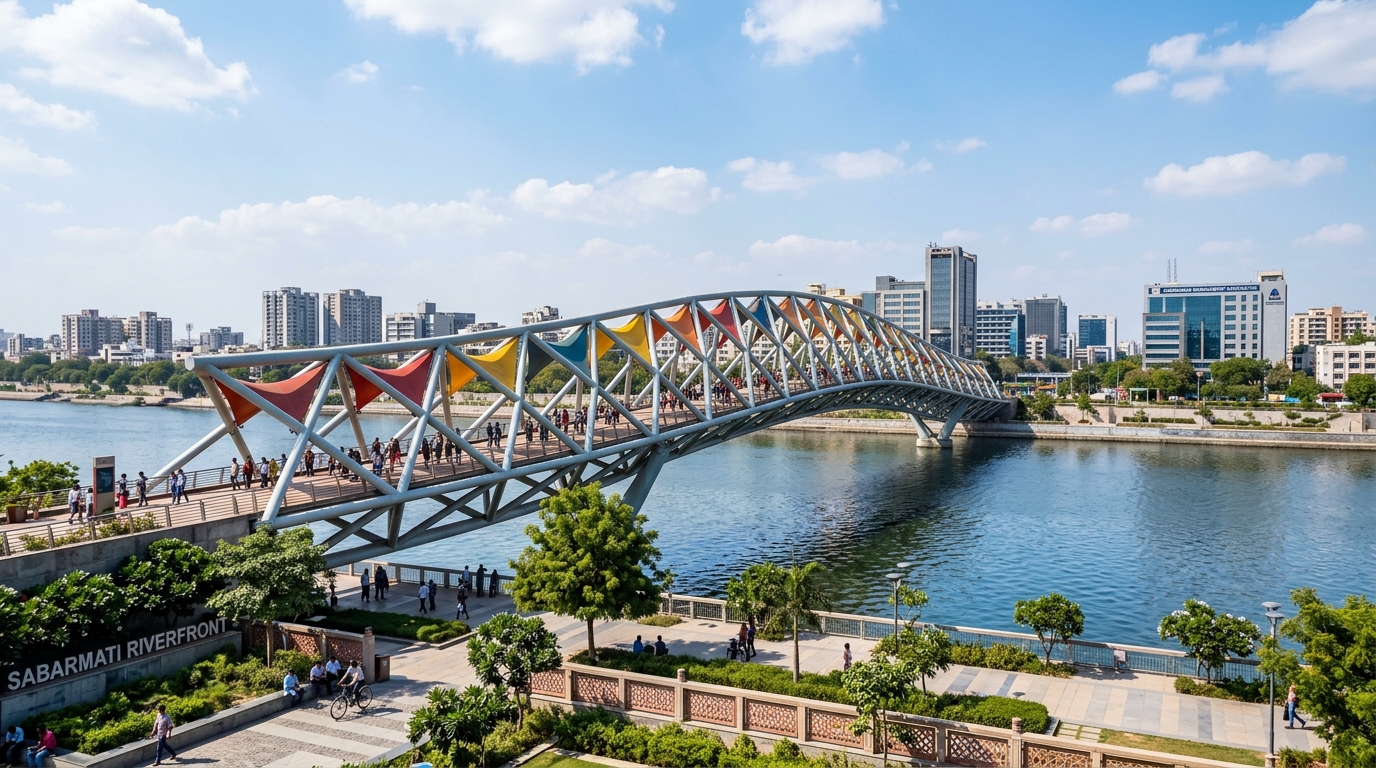 Ahmedabad - Atal Bridge & Sabarmati Riverfront